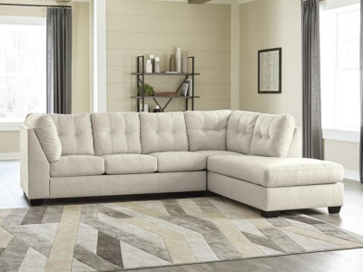 Benchcraft Falkirk Fabric 2 Piece Sectional in Parchment - 8080666 / 8080617