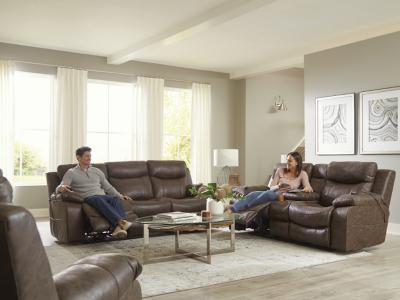 Catnapper Palmer Power Reclining Leather Look Sofa - 763955 1307-29