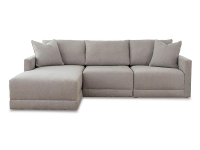 Benchcraft Katany Fabric 3 Piece Sectional with Chaise in Shadow - 2220116 / 2220146 / 2220165