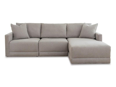 Benchcraft Katany Fabric 3 Piece Sectional with Chaise in Shadow - 2220164 / 2220146 / 2220117