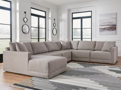 Benchcraft Katany Fabric 6 Piece Sectional with Chaise in Shadow - 2220116 / 2220146 / 2220146 / 2220177 / 2220146 / 2220165