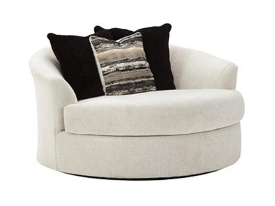 Signature Design by Ashley Cambri Oversized Round Swivel Chair 9280121 Snow