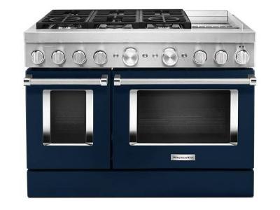 48" KitchenAid 6.3 Cu. Ft. Smart Commercial-style Dual Fuel Range With Griddle - KFDC558JIB