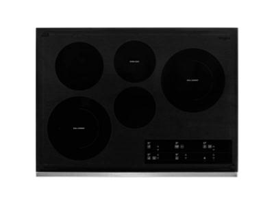 30" Whirlpool Electric Ceramic Glass Cooktop with Two Dual Radiant Elements - WCE97US0KS