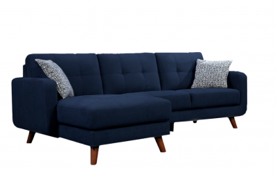 Noma Collection 2 Piece Sectional With Left Side Chaise in Lapis Blue - 9591BLSS