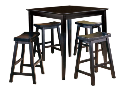 Saddleback Collection 5-Piece Pack Counter Height Dining Set - 5302BK