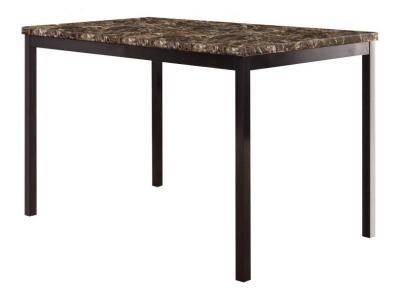 Tempe Dining Table with Faux Marble Top - 2601-48