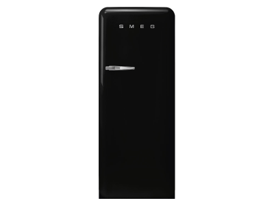 24" SMEG 9.92 Cu. Ft. 50s Style Retro Design Top Freezer Refrigerator in Black - FAB28URBL3