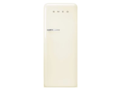 24" SMEG 9.92 Cu. Ft. 50s Style Retro Design Top Freezer Refrigerator in Cream - FAB28URCR3