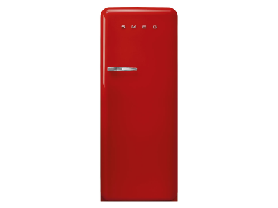 24" SMEG 9.92 Cu. Ft. 50s Style Retro Design Top Freezer Refrigerator in Red - FAB28URRD3