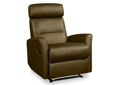 Nordic Leather Match Power Recliner in Coffee - NORDIC-PWR-RECL-972