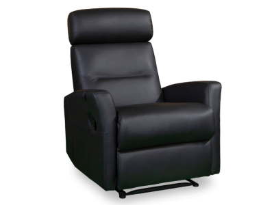 Nordic Leather Power Recliner in Black - NORDIC-PWR-RECL-1150