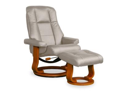Helsinki Leather Swivel Recliner Chair in White - HELSINKI-CHR-1143