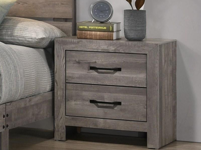 Harlow Grey 2 Drawer Nightstand - C8359A-020