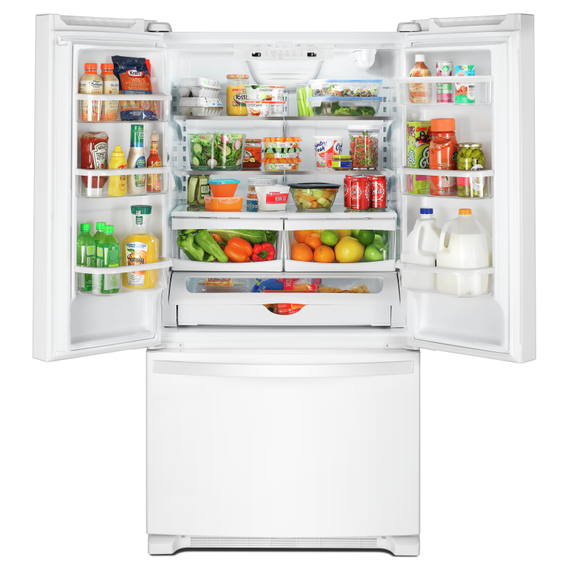 33" Whirlpool 22 Cu. Ft. Wide French Door Refrigerator in White - WRFF5333PW