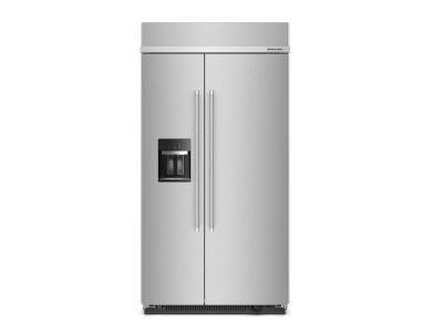 42" KitchenAid 25.1 Cu. Ft. Side By Side Built In Refrigerator with Dispenser  - KBSD702MSS