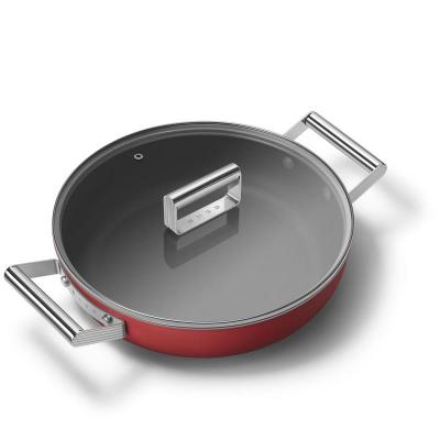SMEG 50s Style Deeppan With 28 Inch Diameter In Red - CKFD2811RDM