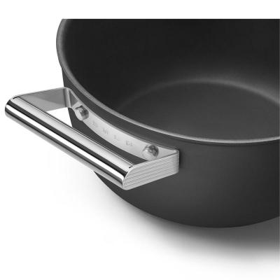 SMEG 50s Style Cookware Casserole With 24 Inch Diameter In Black - CKFC2411BLM