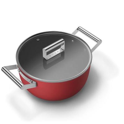 SMEG 50s Style Cookware Casserole With 24 Inch Diameter In Red - CKFC2411RDM