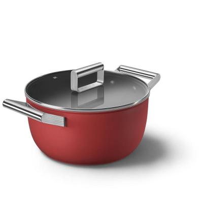 SMEG 50s Style Cookware Casserole With 24 Inch Diameter In Red - CKFC2411RDM