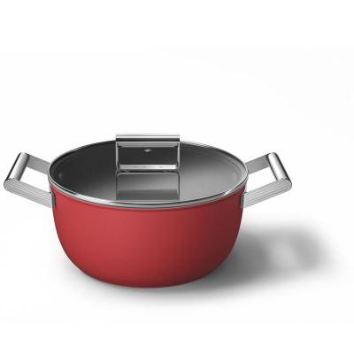 SMEG 50s Style Cookware Casserole With 24 Inch Diameter In Red - CKFC2411RDM