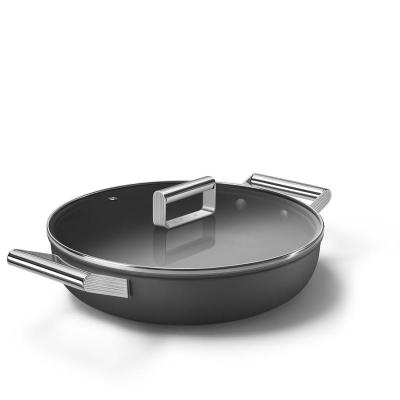 SMEG 50s Style Deeppan With 28 Inch Diameter In Black - CKFD2811BLM