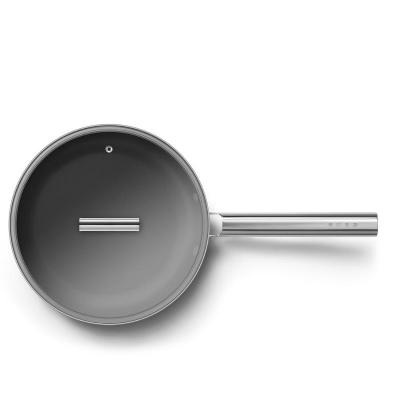SMEG 50s Style Frypan With Long Handle In Black - CKFF2601BLM