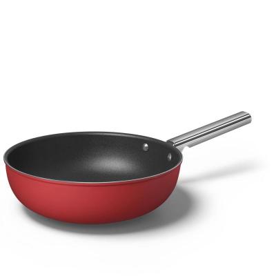 SMEG 50s Style Cookware Wok With 30 Inch Diameter In Red - CKFW3001RDM