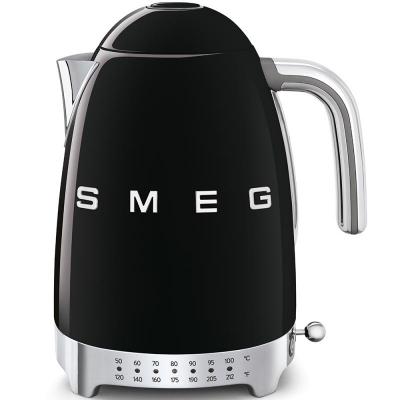 SMEG 50s Style Kettle With Plastic Button In Black - KLF04BLUS