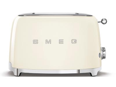 SMEG 50s Retro Style Aesthetic 2x2 Slice Toaster - TSF01CRUS