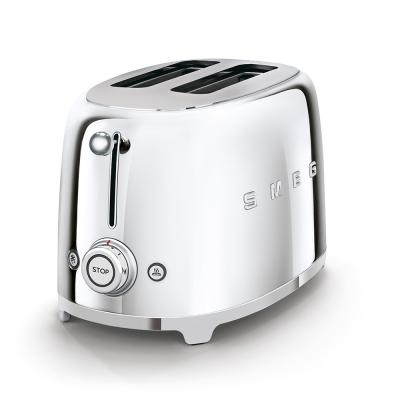 SMEG 50s Retro Style Aesthetic 2x2 Slice Toaster - TSF01SSUS