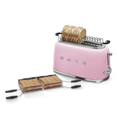 SMEG 50s Retro Style Aesthetic 4x2 Slice Toaster - TSF02PKUS