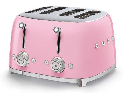 SMEG 50s Retro Style 4x4 Slice Toaster - TSF03PKUS