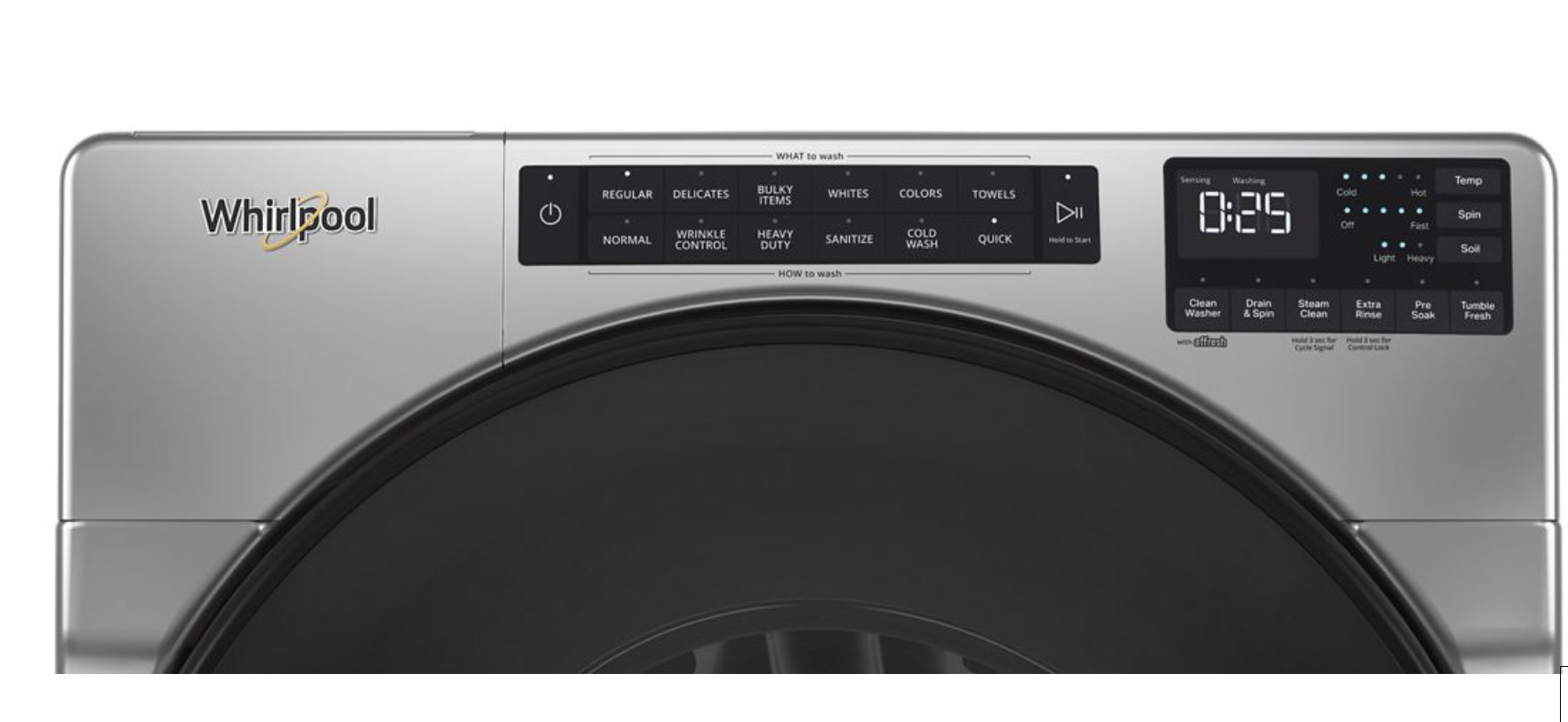 27" Whirlpool 5.2 Cu. Ft. Front Load Washer With Quick Wash Cycle - WFW5605MC