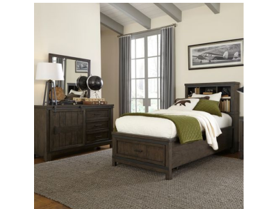 Thornwood Hills 5 Piece Full Bookcase Bedroom Set - 759-YBR-FBBDM