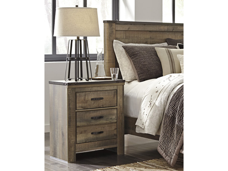 Signature Design by Ashley Trinell Two Drawer Night Stand in Brown - B446-92