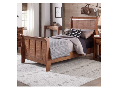 Grandpas Cabin Full Sleigh Bed - 175-YBR-FSL