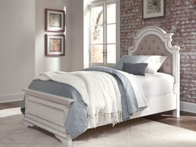 Magnolia Manor Collection Twin Upholstered Bed - 244-YBR-TUB