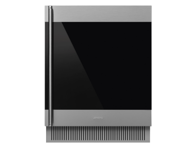 24" SMEG Classic Right Hinge Built-in Undercounter Wine Cooler in Stainless Steel - CVIU338RX1