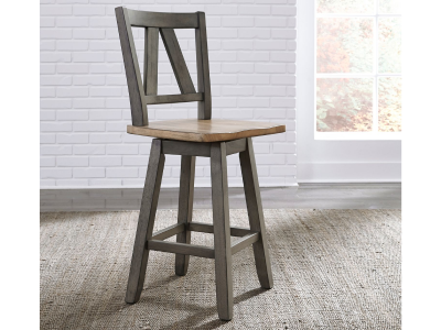 Liberty Furniture Lindsey Farm Counter Height Swivel Chair (RTA) - 62-B250324