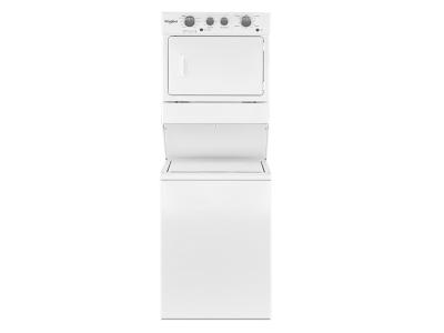 27" Whirlpool Gas Stacked Laundry Center With 9 Wash Cycles And AutoDry - WGT4027HW