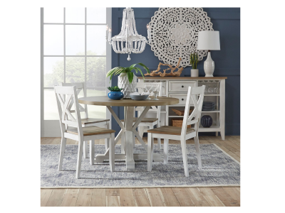 Lakeshore 5 Piece Dining Set - White (519WH-T4848 519WH-C3000S)