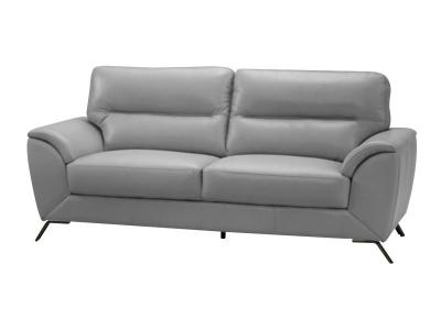 Clara Silver Leather Sofa - CLARA-SOFA-1133