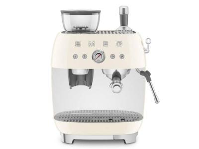 SMEG Retro Style Espresso Manual Coffee Machine in Cream - EGF03CRUS