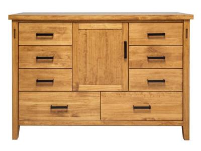 Mako Wood Furniture Hudson 8 Drawer 1 Door Dresser - 8400-40-8-D