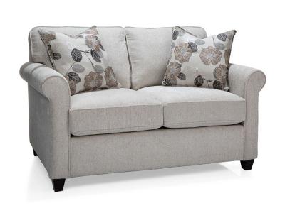 Decor-Rest Modern Struttura Ivory Loveseat - 2460L-SI