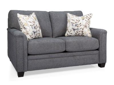 Decor-Rest Stationary Fabric Loveseat in Fraser Blue - 2877L-FB