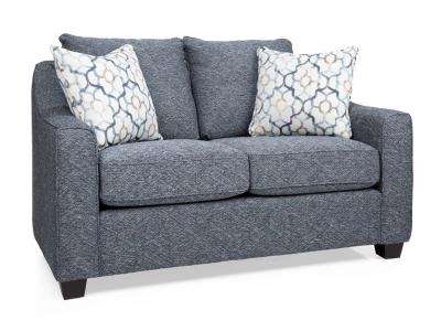 Decor-Rest Stationary Fabric Loveseat in Sotto Navy - 2981L-SN