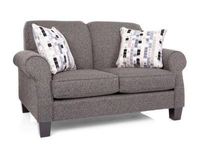 Decor-Rest Stationary Fabric Loveseat in Force Peppercorn - 2025L-FP