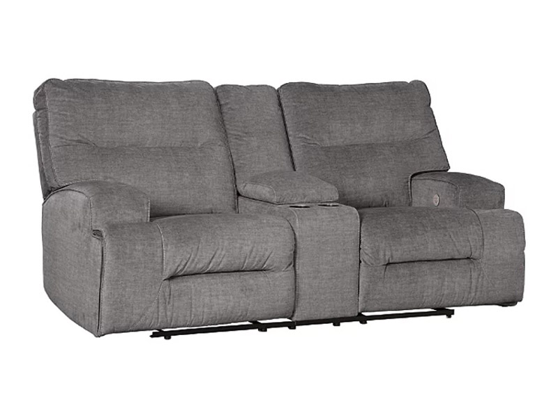 Signature Design by Ashley Coombs DBL REC PWR Loveseat w/Console in Charcoal - 4530296